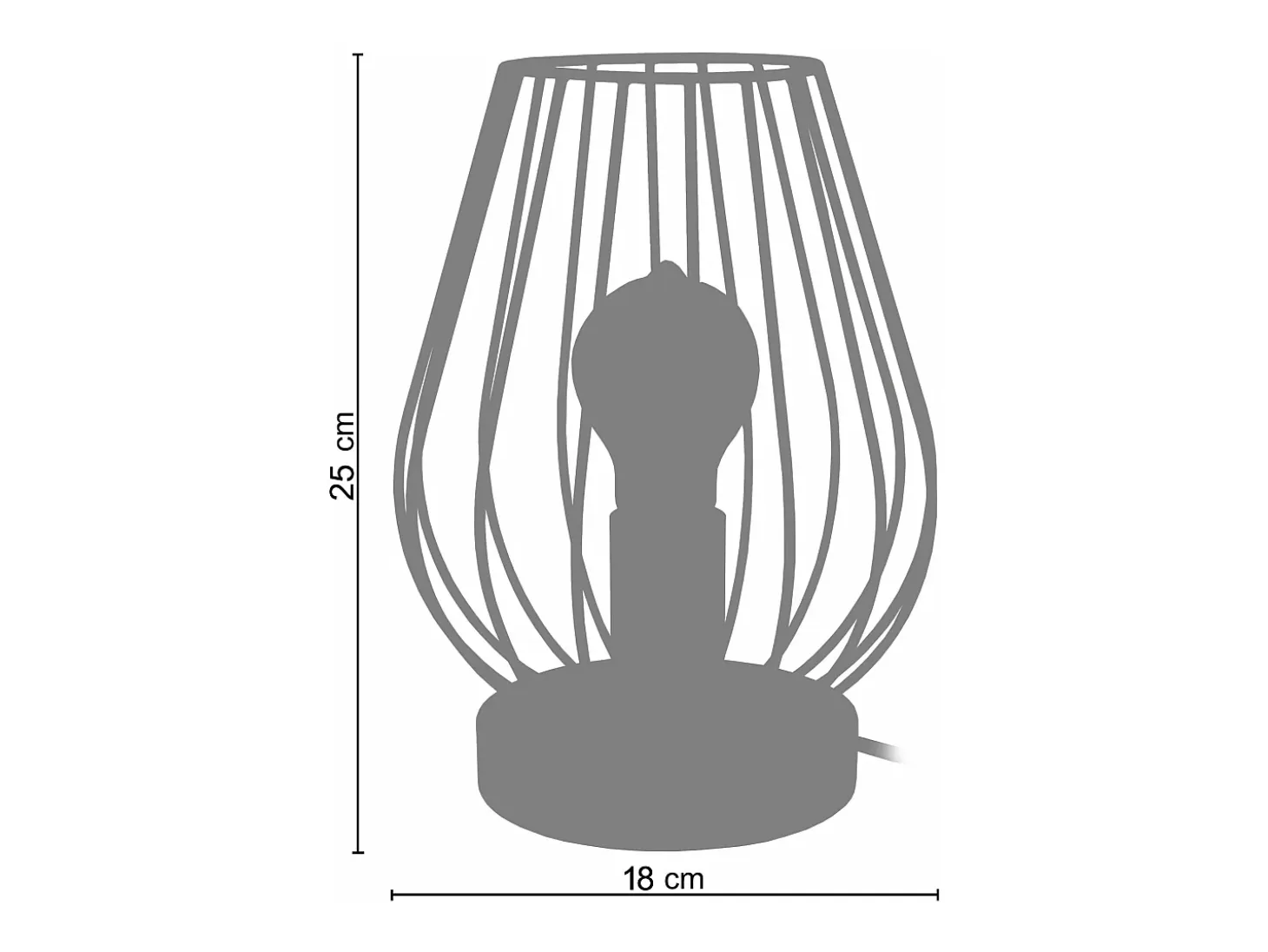 Abajur TOSEL BOIS BOULE lâmpada decorativa globo natural D11 x H21 cm
