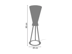 Abajur TOSEL BOIS CONE lâmpada decorativa cônico marfim D11 x H18,5 cm