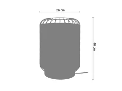 Abajur TOSEL BORDEAUX tecido garrafa tambor D35 x H50 cm