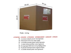 Abajur TOSEL CALAIS LT2 tecido coluna bege D30 x H42 cm