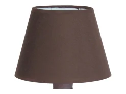 Abajur TOSEL CAP FERRAT tecido coluna bege D25 x H42 cm