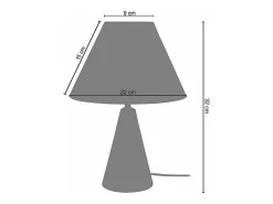 Abajur TOSEL ELVIRA LT2 metal cogumelo Verde D15 x H18,5 cm