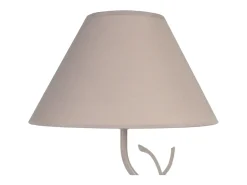 Abajur TOSEL ELVIRA metal cogumelo cinza D15 x H18,5 cm
