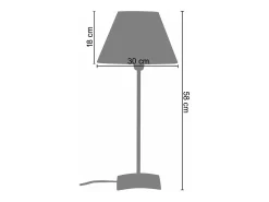 Abajur TOSEL LARSEN metal tripé cinza D40 x H45 cm