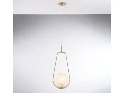 Afrodite - Suspensão em ferro bronzeado 1 luz com esfera dm.20 159 - Ø24 - BL286-S1-BRZ