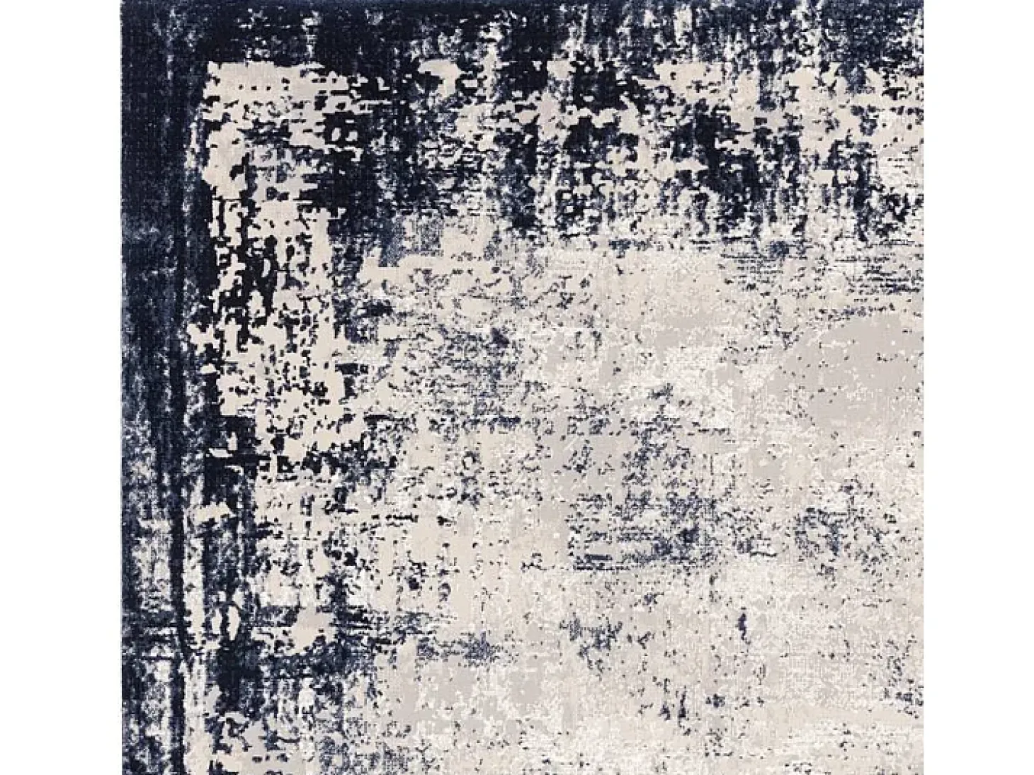 Alfombra abstrata - 160x230cm - azul marinho, creme - Kuza Border