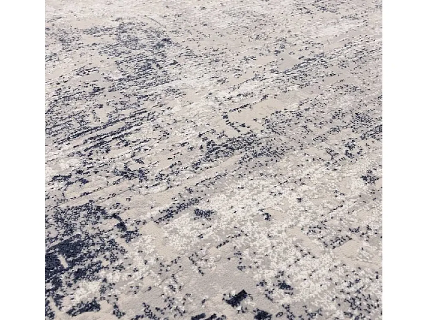 Alfombra abstrata - 160x230cm - azul marinho, creme - Kuza Border