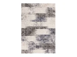 Alfombra abstrata - 200x290cm - azul marinho, creme, preto - Kuza Lines