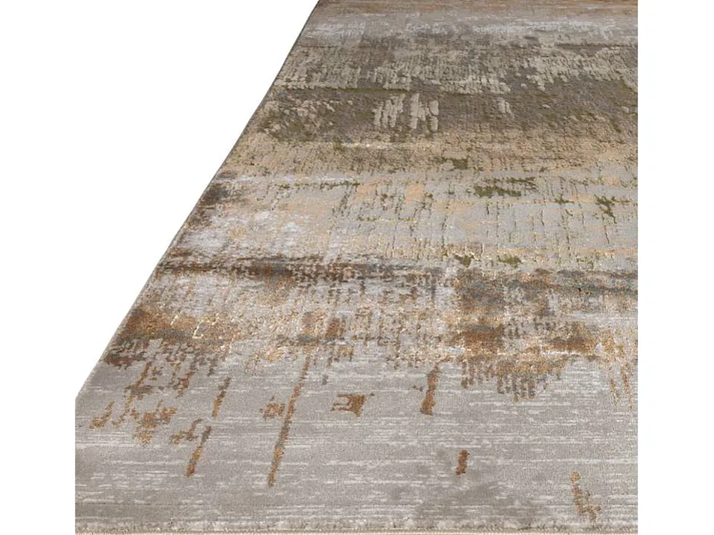 Alfombra abstrata - 160x230cm - dourado, marrom, bege - Aurora Dune