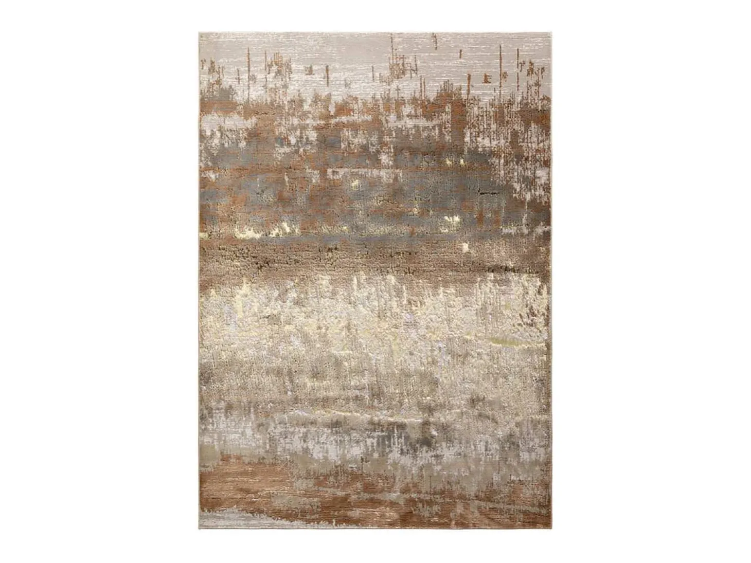 Alfombra abstrata - 120x170cm - dourado, marrom, bege - Aurora Dune