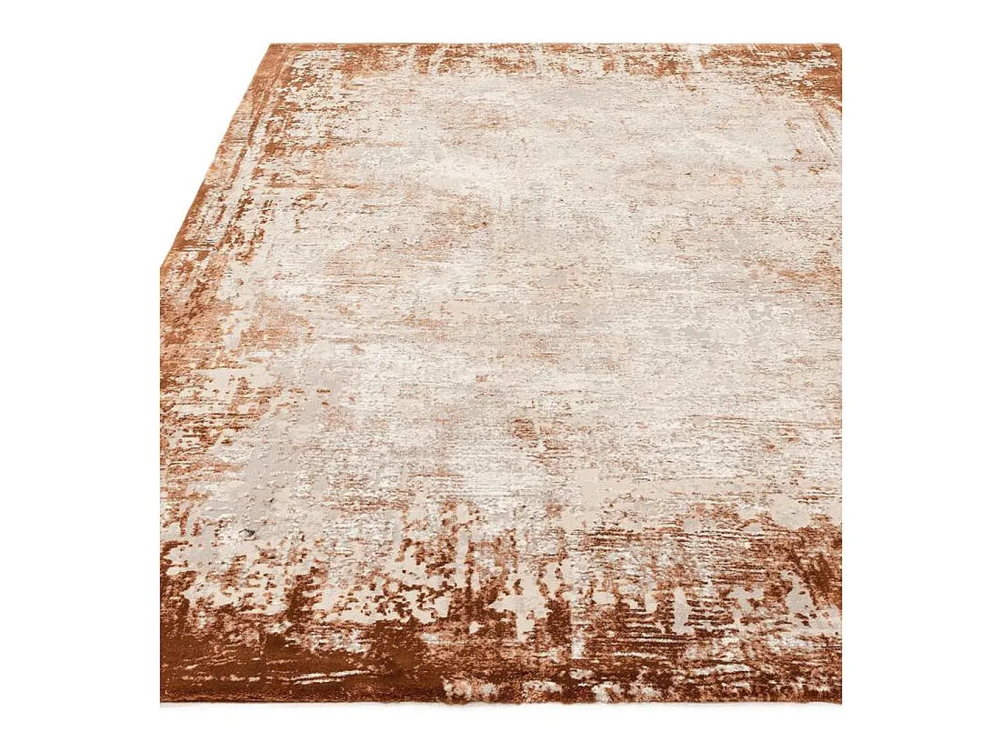 Alfombra abstrata - 120x170cm - laranja, creme - Kuza Border