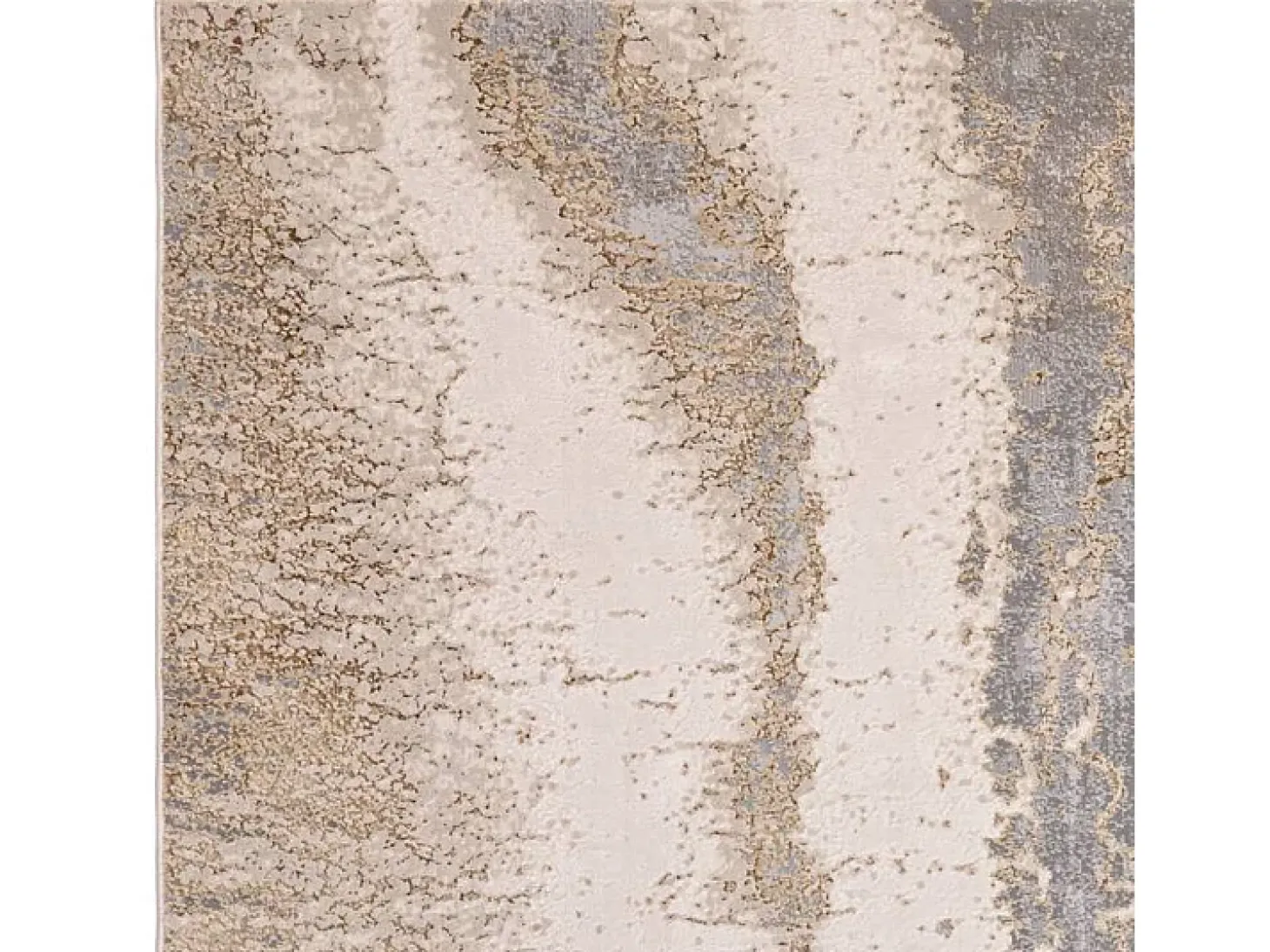 Alfombra abstrata - 160x230cm - ouro, cinza, bege - Aurora Cliff