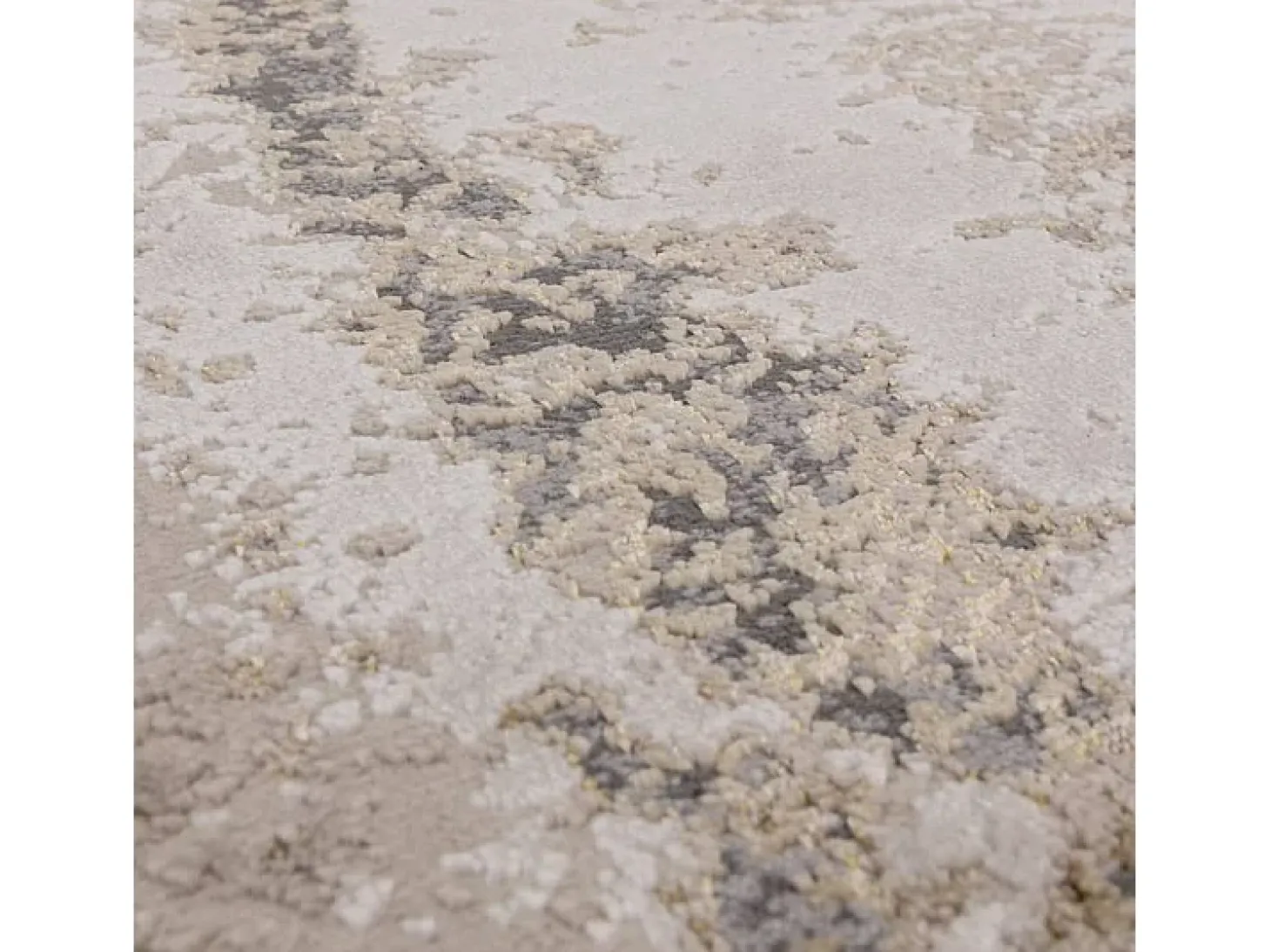 Alfombra abstrata - 160x230cm - ouro, cinza, bege - Aurora Cliff