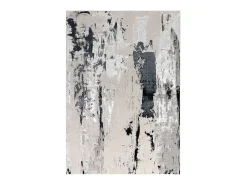 Alfombra abstrata - 200x290cm - prata, creme, branco, cinza - Aurora Glacier