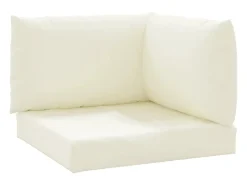 Almofadões p/ paletes 3 pcs tecido oxford branco nata PT796320