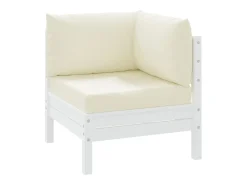 Almofadões p/ paletes 3 pcs tecido oxford branco nata PT796320