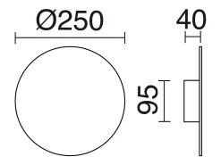 Aplique CIRCULAR estilo moderno e versátil - D.ø25 cm - LED SMD 13W - 1155lm e 3k - alumínio e branco