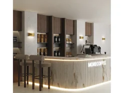 Aplique COOPER estilo moderno e versátil - Largura 24 cm - LED SMD 9W - 850lm e 3K - para cima e para baixo - aço e preto