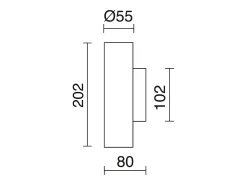 Aplique estilo moderno TANIA - A 20,2 cm - 2X GU10 50W - up&down - aço e cobre - IP20