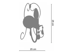 Aplique TOSEL PAMPILLES tecido braço transparente D25 x H9 cm