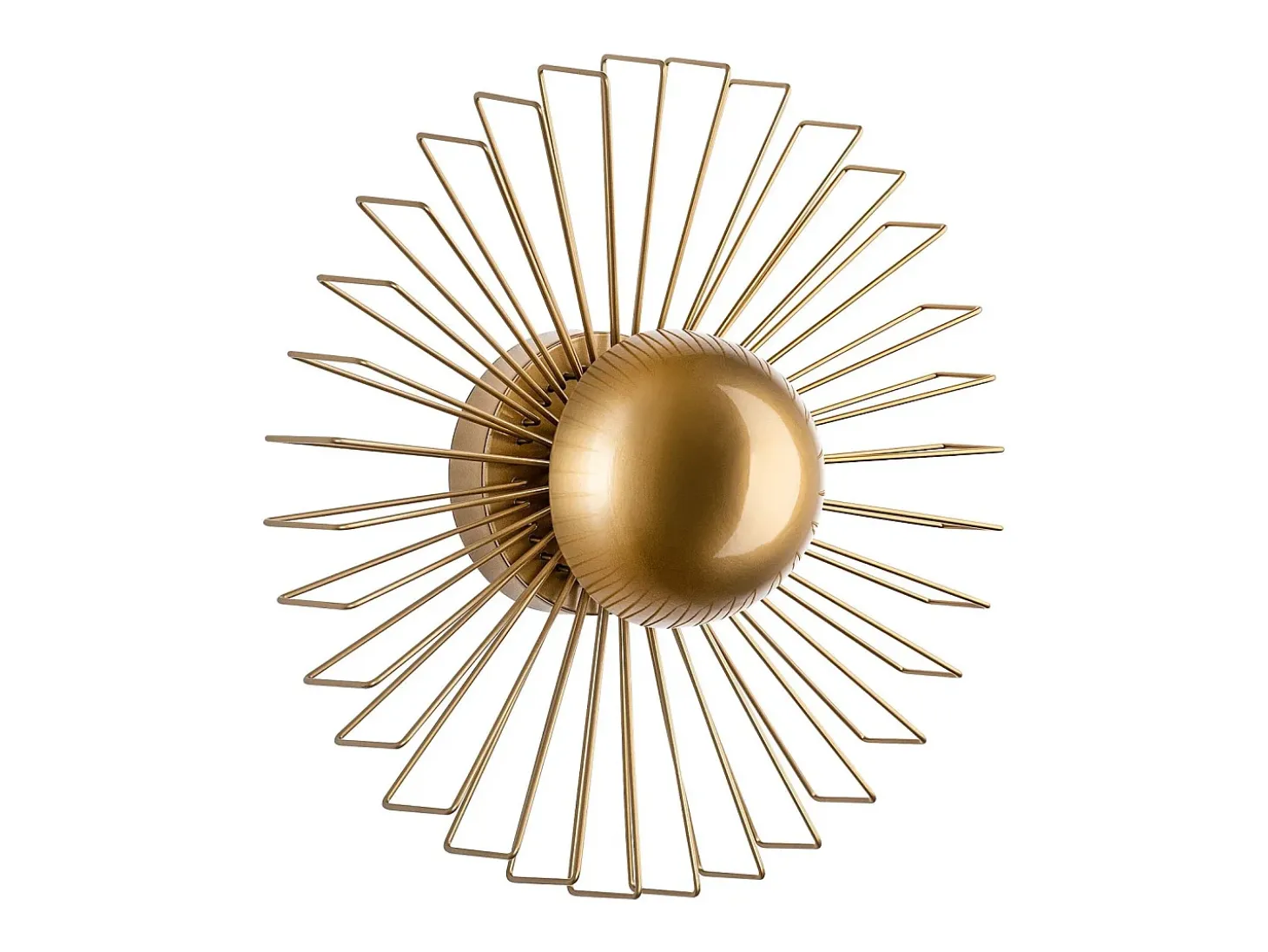 Arandela de arame em metal - Dourado - P. 18 x D.45 cm - ZYMA