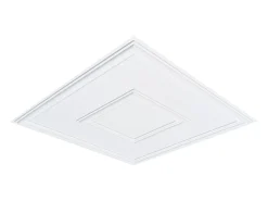 Azulejos Autocollantes PVC SucceBuy Azulejos de Teto Pacote de 12 60.96CM x 60.96CM PVC Instalação Fácil Branco Geométrico