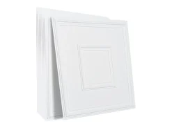 Azulejos Autocollantes PVC SucceBuy Azulejos de Teto Pacote de 12 60.96CM x 60.96CM PVC Instalação Fácil Branco Geométrico