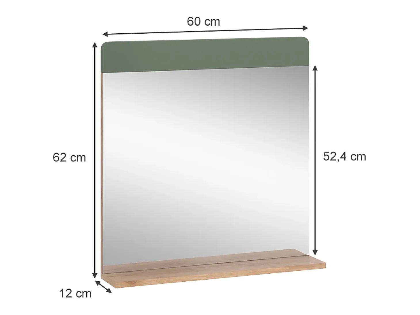 Badezimmerspiegel verde/carvalho goldkraft 60x12x62 izan