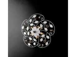 Bella - Plafon gasto em ferro lacado branco 5 luzes H.22 - Ø65 - BL196-PL5-BCO