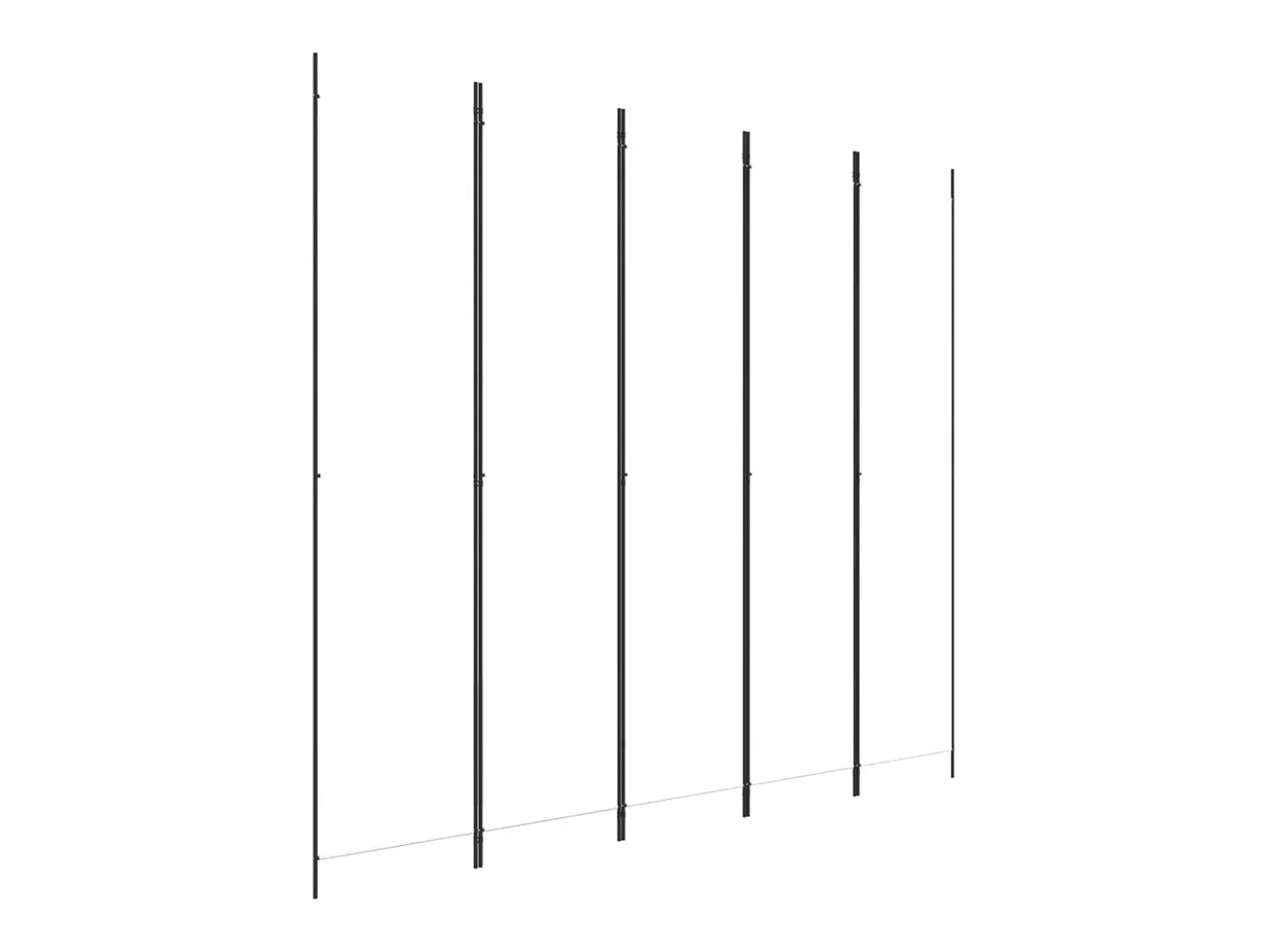 Biombo - Divisória com 5 painéis 250x220 cm tecido branco PT546834