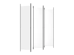 Biombo - Divisória com 5 painéis 250x220 cm tecido branco PT546834