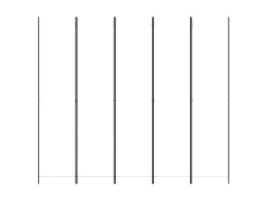Biombo - Divisória com 5 painéis 250x220 cm tecido branco PT546834