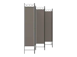 Biombo - Divisória com 6 painéis 240x200 cm tecido antracite PT341711