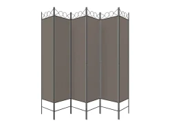 Biombo - Divisória com 6 painéis 240x200 cm tecido antracite PT341711