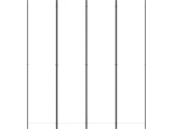 Biombo - Divisória com 4 painéis 200x220 cm tecido branco PT147388