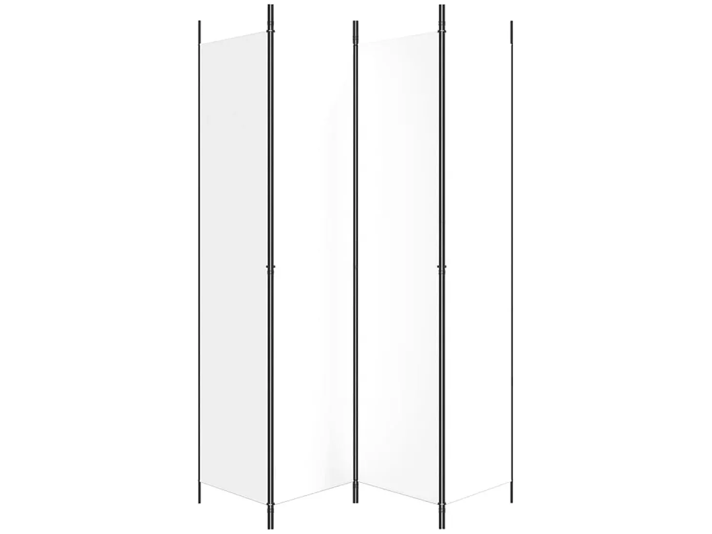 Biombo - Divisória com 4 painéis 200x220 cm tecido branco PT147388