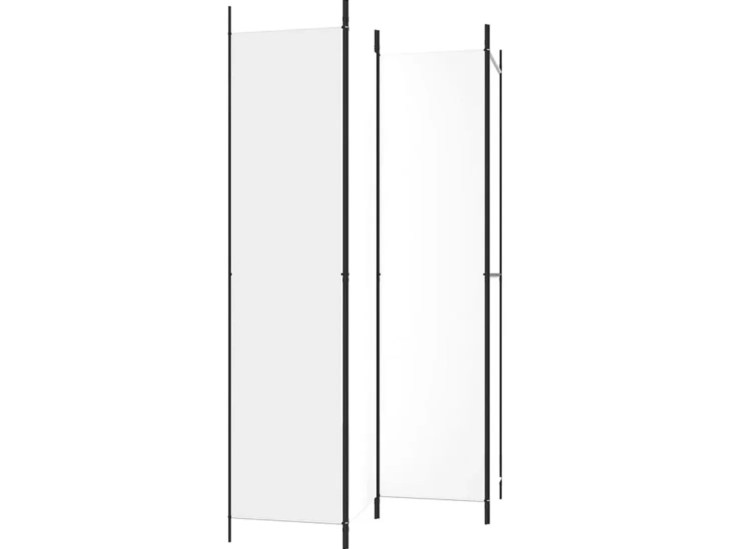 Biombo - Divisória com 4 painéis 200x220 cm tecido branco PT147388