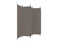 Biombo - Divisória com 5 painéis 250x220 cm tecido antracite PT182451