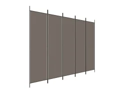 Biombo - Divisória com 5 painéis 250x220 cm tecido antracite PT182451