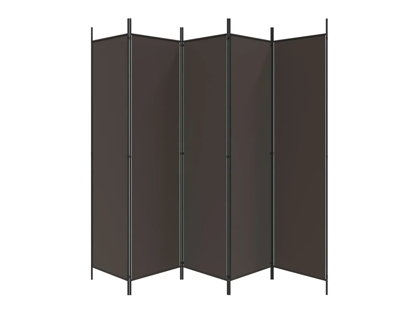 Biombo - Divisória com 6 painéis 300x200 cm tecido castanho PT814678