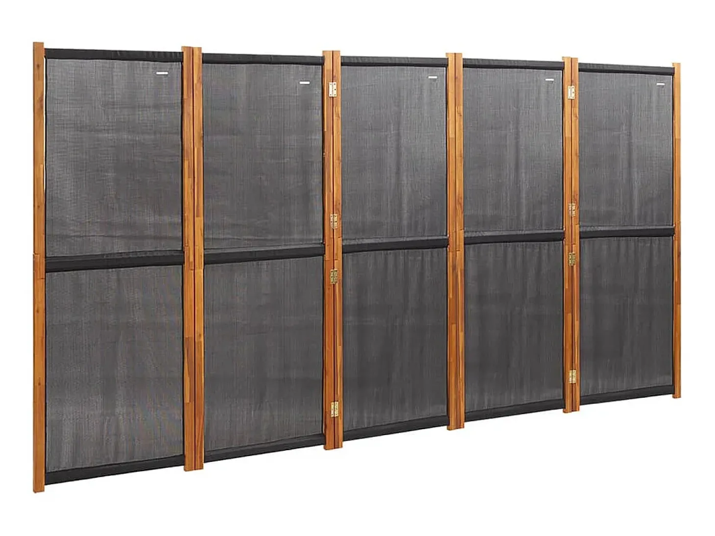 Biombo - Divisória com 5 painéis 350x180 cm preto PT982269