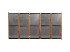 Biombo - Divisória com 5 painéis 350x180 cm preto PT982269