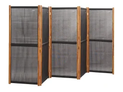 Biombo - Divisória com 5 painéis 350x180 cm preto PT982269