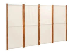 Biombo - Divisória com 4 painéis 280x180 cm branco nata PT689581