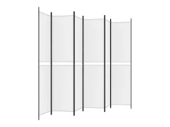 Biombo - Divisória com 6 painéis 300x220 cm tecido branco PT108003