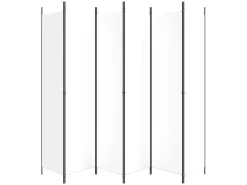 Biombo - Divisória com 6 painéis 300x220 cm tecido branco PT294042