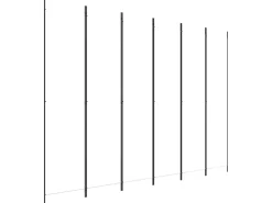 Biombo - Divisória com 6 painéis 300x220 cm tecido branco PT294042