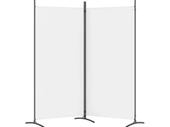 Biombo - Divisória de quarto com 2 painéis 175x180 cm tecido branco PT681258