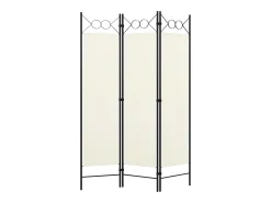 Biombo - Divisória de quarto com 3 painéis 120x180 cm branco PT220060