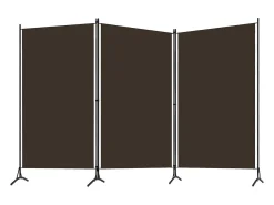 Biombo - Divisória de quarto com 3 painéis 260x180 cm castanho PT645320